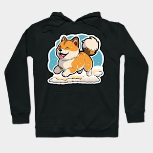 Akita Dog Sticker Hoodie